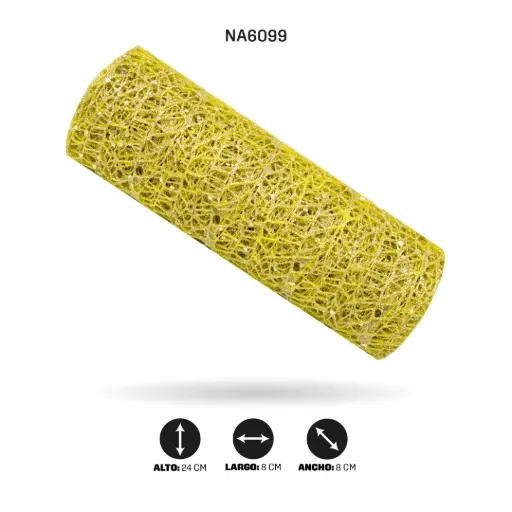 [NA6099] MALLA 24cm x 5y DORADO BRILLANTE [PAC4968]