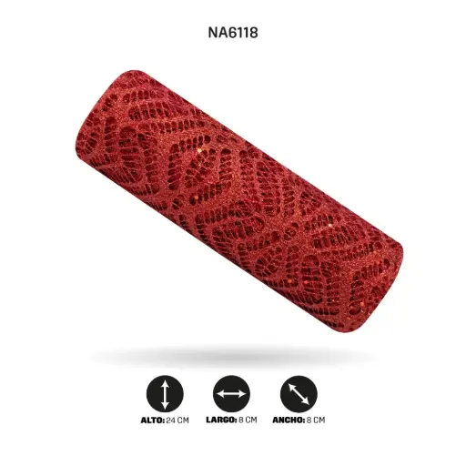 [NA6118] MALLA 24cm x 5y ROJO OSCURO [PAC5012]