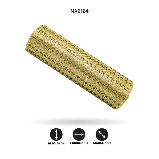 [NA6124] MALLA 24 cm x 5y DORADO [PAC5022]