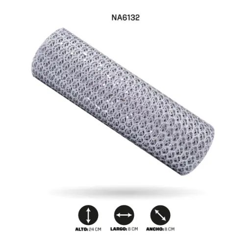 [NA6132] MALLA 24cm x 5y PLATEADO [PAC5039]