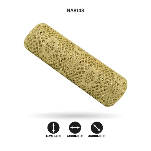 [NA6143] MALLA 24cm x 5y DORADO [PAC5061]