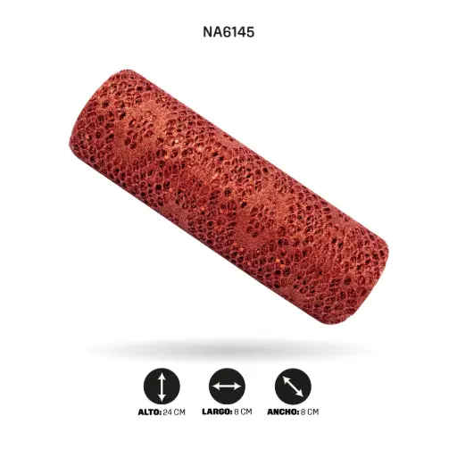 [NA6145] MALLA 24 cm x 5y ROJO OSCURO [PAC5064]