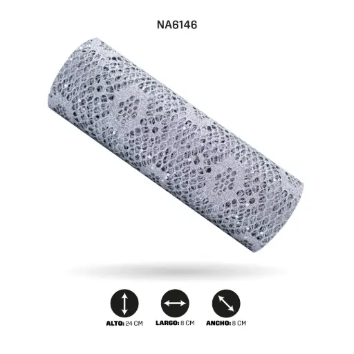 [NA6146] MALLA 24cm x 5y PLATEADO [PAC5065]