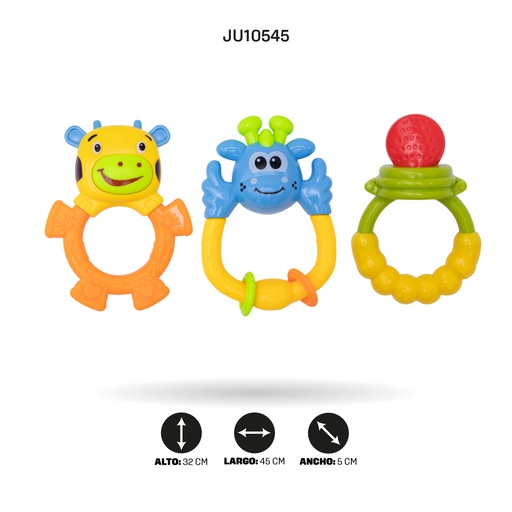 [JU10545] SET SONAJEROS BEBÉ X7 PZS [8702A]