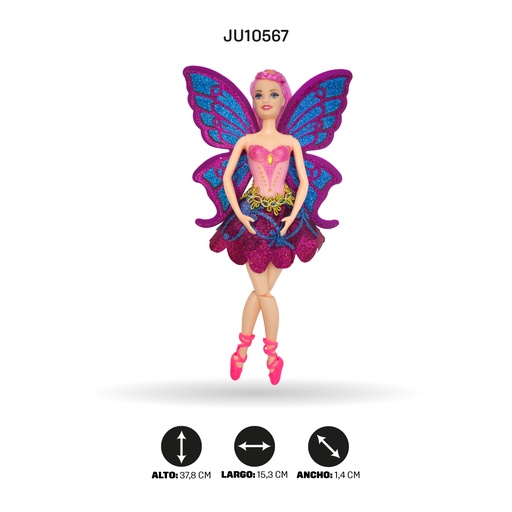 [JU10567] HADA BAILARINA CON ALAS Y PEINE [LY-2310]