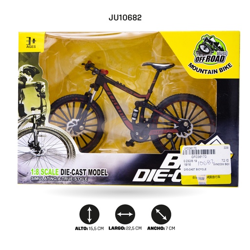 [JU10682] BICICLETA CON AMORTIGUADOR DE ALEACIÓN MOUNTAIN ZONE [338]