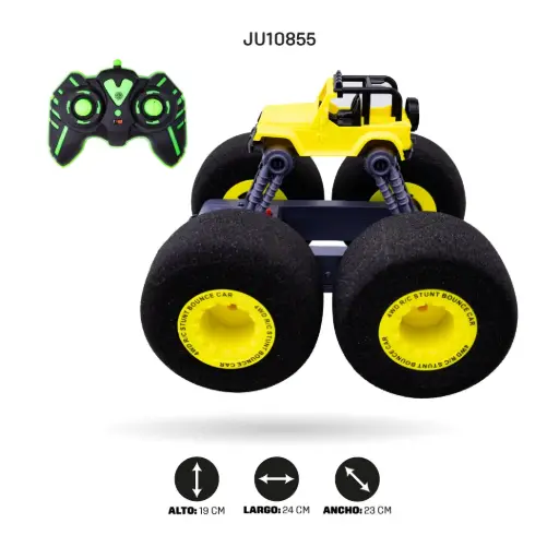 [JU10855] MONSTER TRUCK ACROBACIAS LLANTAS DE ESPUMA RADIOCONTROL 2.4G, USB [809-36]