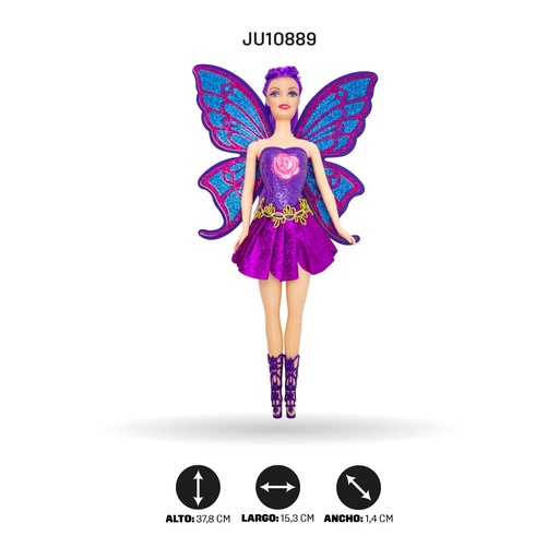 [JU10889] HADA MARIPOSA CON LUCES Y MÚSICA  [LY-2301]