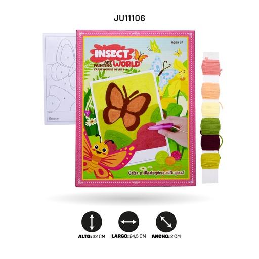 [JU11106] PINTURA DE MARIPOSA CON LANA [621-15]