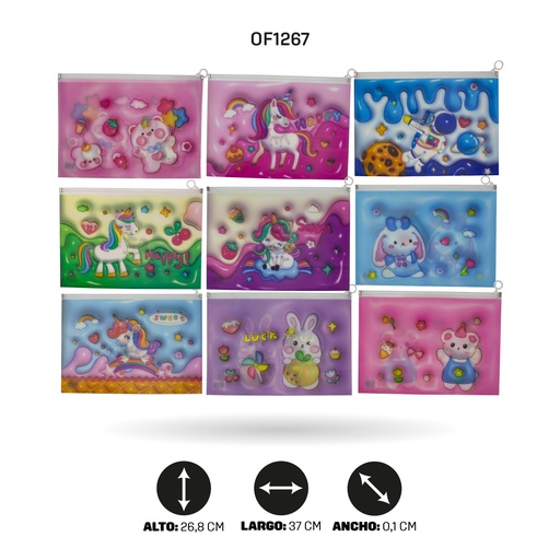 [OF1267] CARPETA CIERRE HERMETICO OFICIO 7 MOTIVOS FC-1015/1002/1001/1003/1011/1016/1017 [PAC4515]