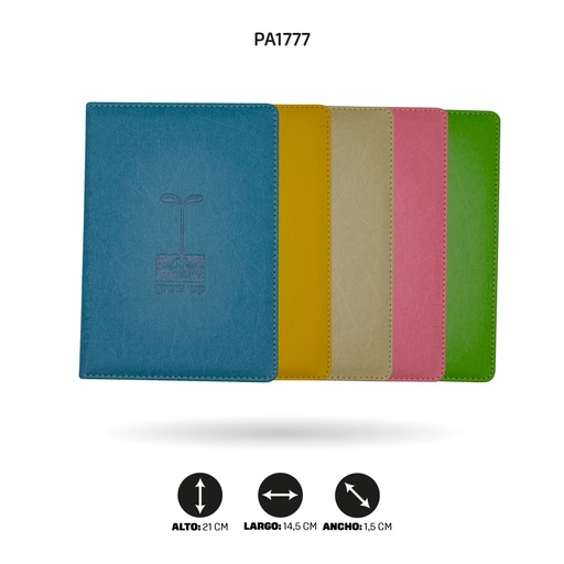 [PA1777] AGENDA 5 COLORES DE 120 HOJAS 25-45 [PAC4762]