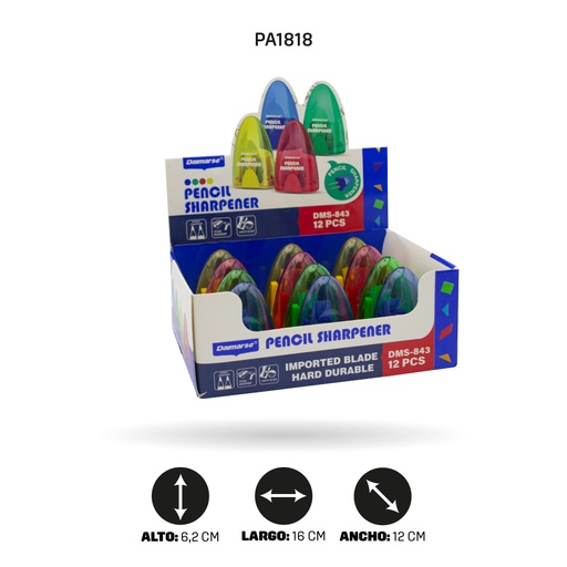 [PA1818] SACAPUNTAS DOBLE X12 UND DMS-843 [PAC4864]