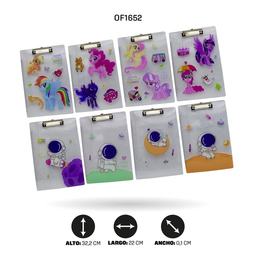 [OF1652] TABLA EN ACRILICO ESTAMPADA PONY-ASTRONAUTA 500-127/29 [PAC4508]