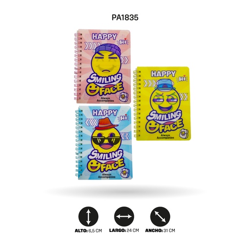 [PA1835] AGENDA HOLOGRAFICA DE XX-64933 EMOJIS DISP X 24 [PAC4564]