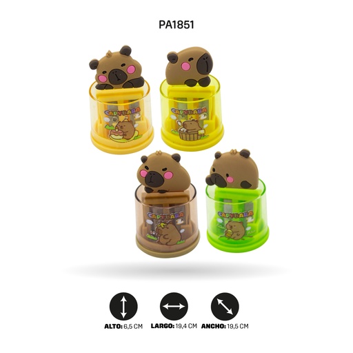 [PA1851] SACAPUNTAS DOBLE KM9308C CAPYBARA [PAC4594-PAC5786]