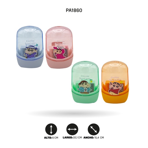 [PA1860] SACAPUNTAS DOBLE KM9328L CRAYON SHIN SHAN [PAC4600]