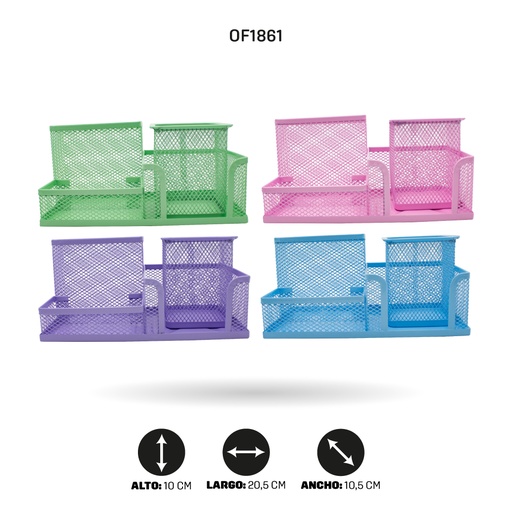 [OF1861] CANASTILLAS OFICINA ZJL-0032 4 COLORES PASTEL DISPLAY X4 [PAC4605]