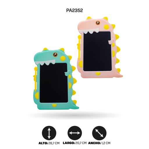 [PA2352] TABLET DE DIBUJO DINASAURIO LCD 2 MOTIVOS [PAC4727]