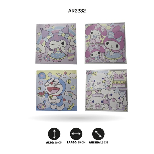 [AR2232] LIENZO DE DIBUJOS EN COLORES  [PAC4514]