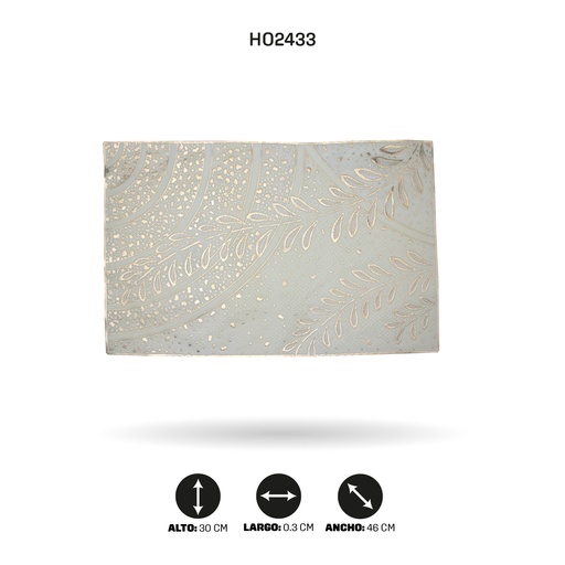 [HO2433] INDIVIDUAL DE MESA RECTANGULAR DORADO x 12 [PAC5291]