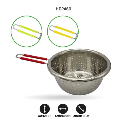 [HO2460] ESCURIADOR METALICO CON AGARRADERA 22CM [PAC5313]