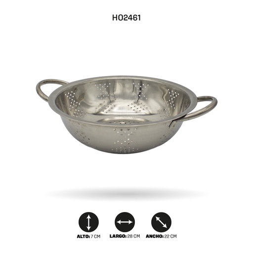 [HO2461] ESCURRIDOR METALICO DE COMIDA 22CM [PAC5314]