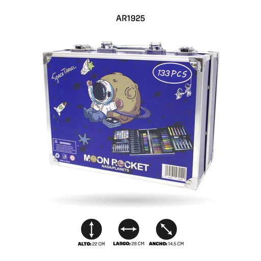 [AR1925] SET DE ARTE MALETA CON 133PCS [PAC5398]