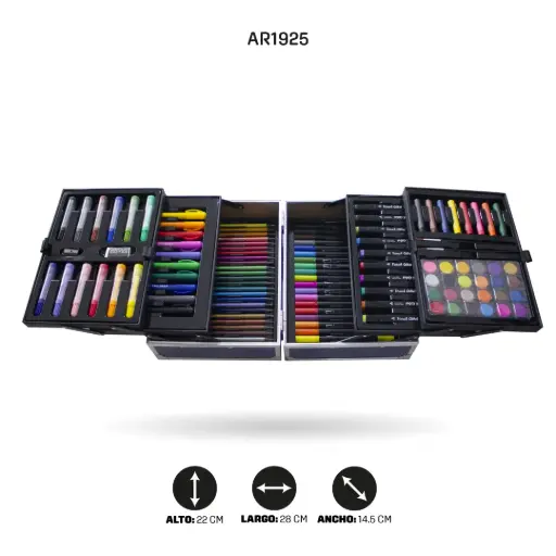 [AR1925] SET DE ARTE MALETA CON 133PCS [PAC5398]