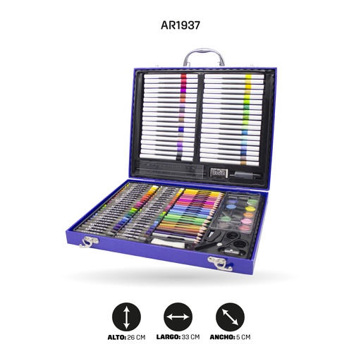 [AR1937] SET DE ARTE MALETA CON MARCADORES ACRILICOS 150PCS [PAC5403]