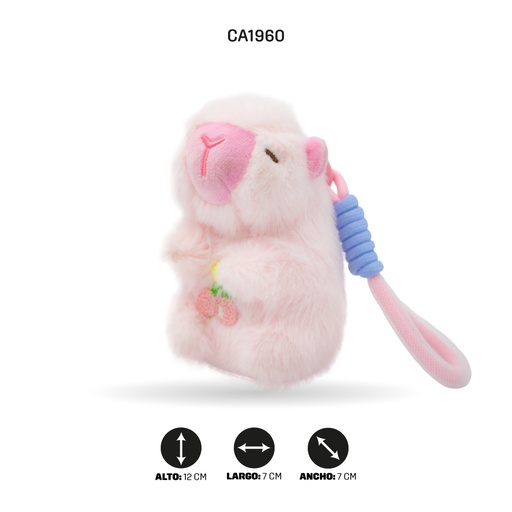 [CA1960] LLAVERO CAPYBARA COLOR ROSADO [PAC5830]