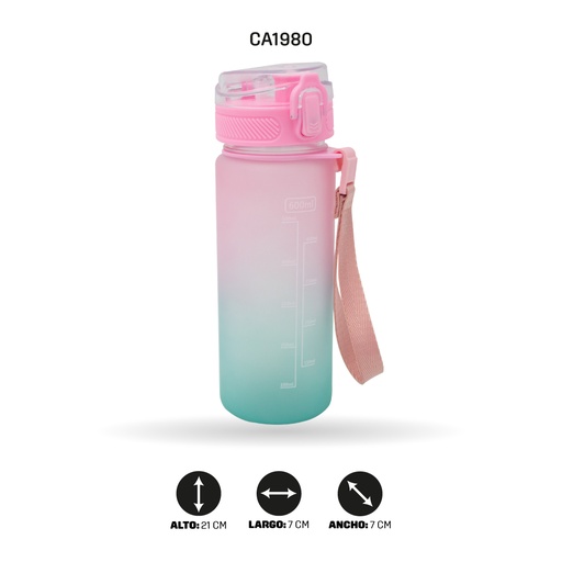 [CA1980] TERMO ROSADO CON PEGATINAS DE DIAMANTES [PAC5862]