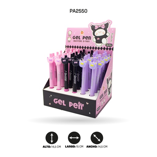 [PA2550] LAPICERO GEL PEN DISPLEY X 24 UND D-7001 [PAC4627]