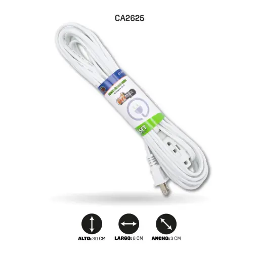 [CA2625] EXTENSIÓN ELÉCTRICA BLANCA 20 FT [EX-20FT]