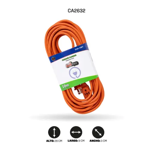 [CA2632] EXTENSIÓN ELÉCTRICA NARANJA 10 m [EXN-10MT]