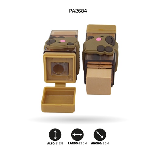 [PA2684] SACAPUNTA CON BORRADOR CAPYBARA KM9358 [PAC5788]