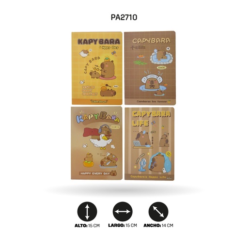 [PA2710] AGENDA LINEA CAPYBARA 182x255 MM XX-16024 [PAC5814]