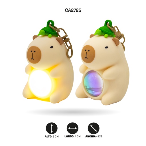 [CA2725] LLAVERO CAPYBARA CON LUZ  [PAC5833-PAC5834-PAC5835]