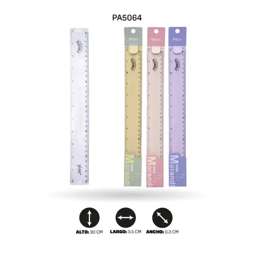 [PA5064] REGLA SILICONADA ESTAMPADO TY-1143 30CM [PAC6424]