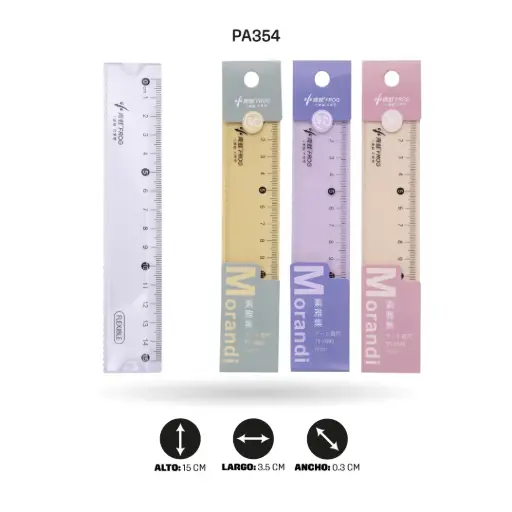 [PA354] REGLA SILICONADA ESTAMPADA TY-1095 15CM [PAC6426]